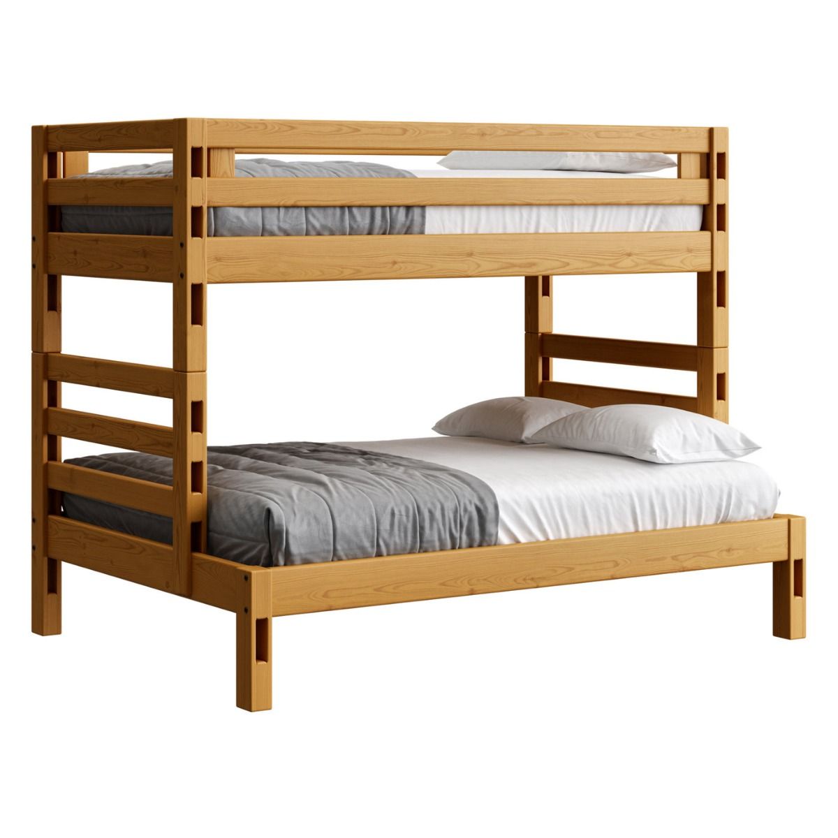 Solid Wood Bunk Bed - Ladder Design - Cutaway