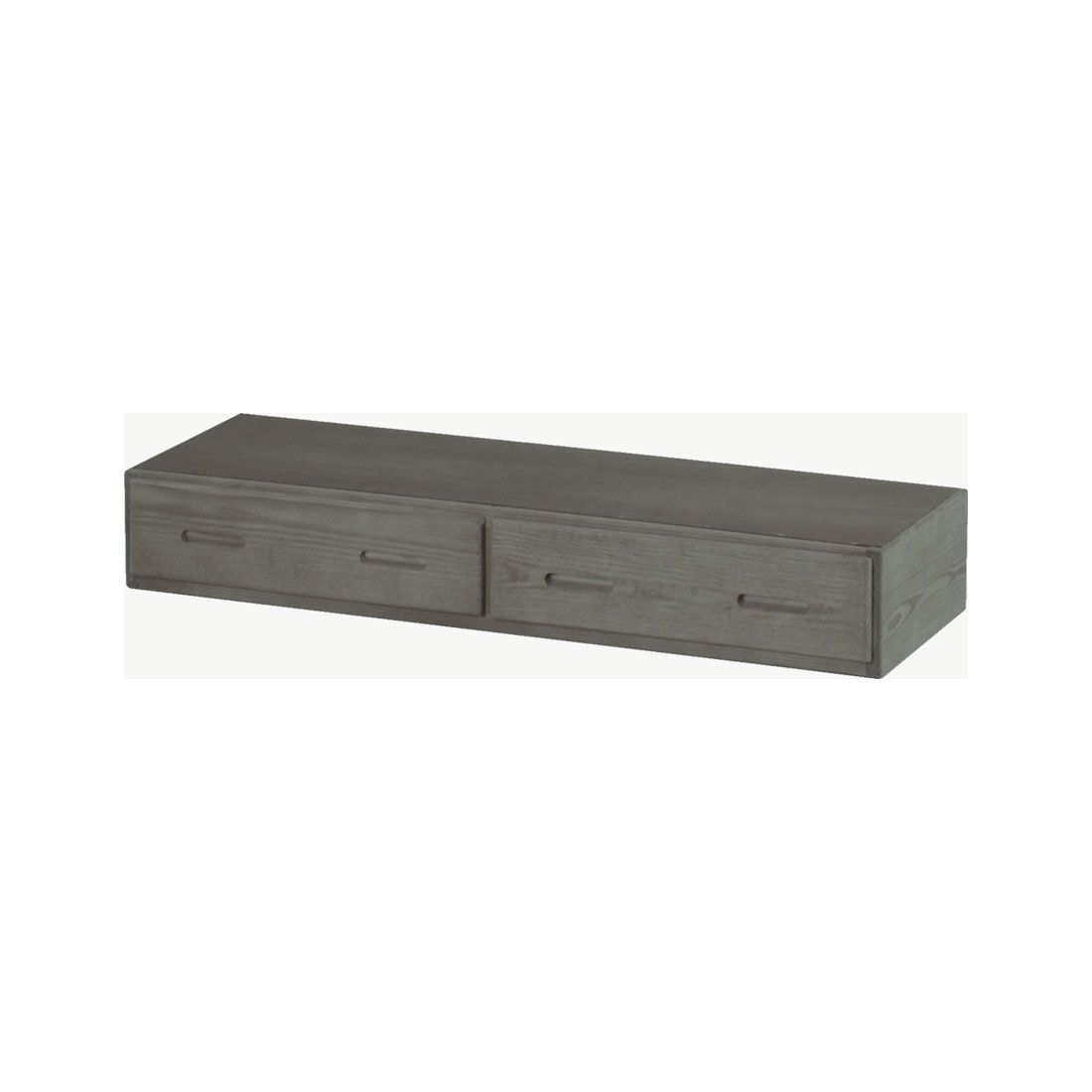 Solid Wood Under Bed Storage - Cottage Collection - 2 Drawers 57" W