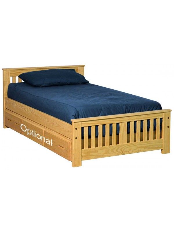 Solid Hardwood Shaker Design Platform bed by Crate Design Furniture, Bunk Beds Canada