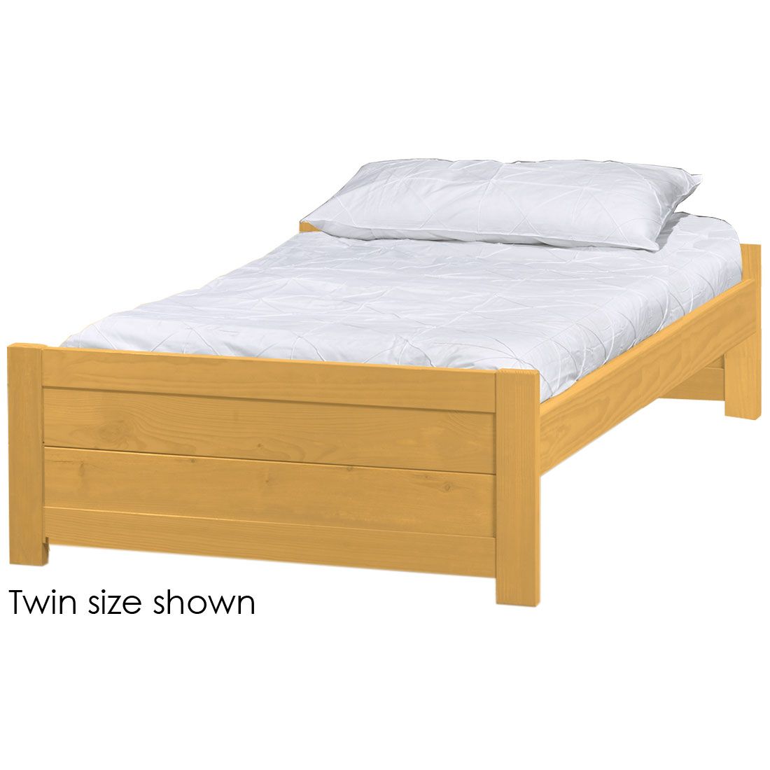 Solid Harwood WildRoots Design Platform bed by Crate Design Furniture, Bunk Beds Canada.