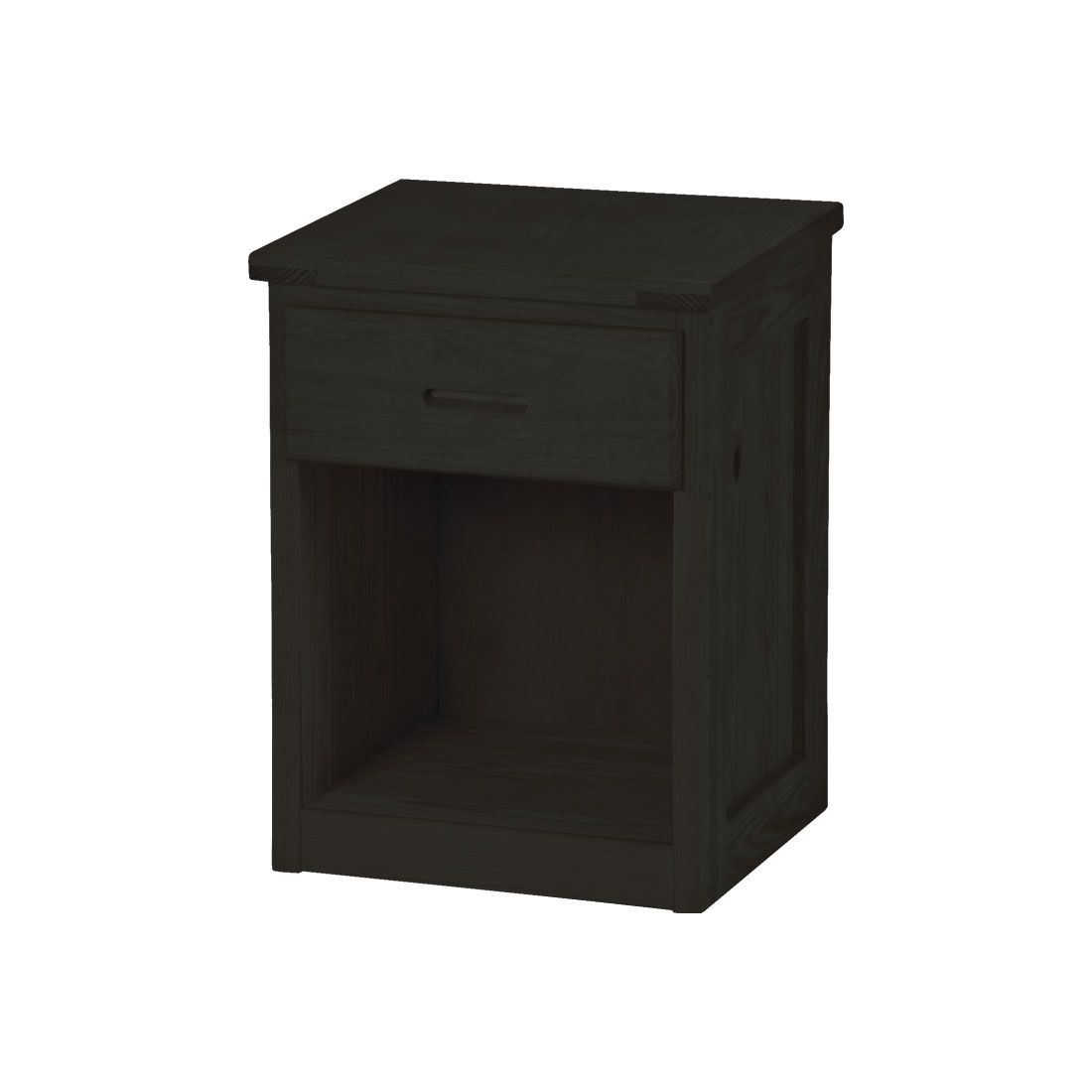 Solid Wood Nightstand - Cottage Collection - w Open Shelf - 30" H