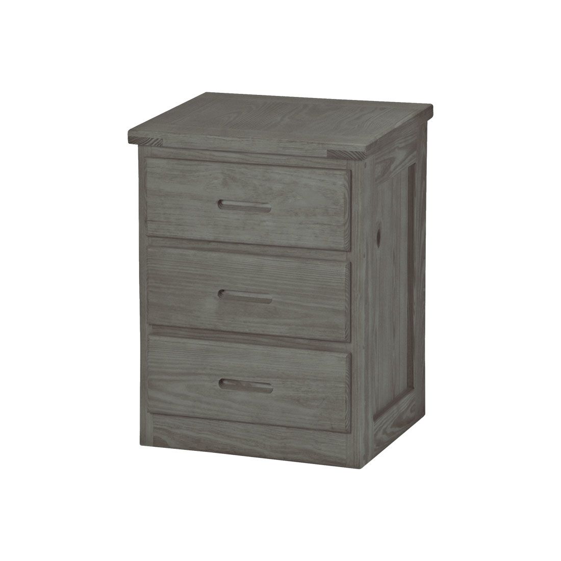 Solid Wood Nightstand - Cottage Collection - w Open Shelf - 3 Drawers - 30" H