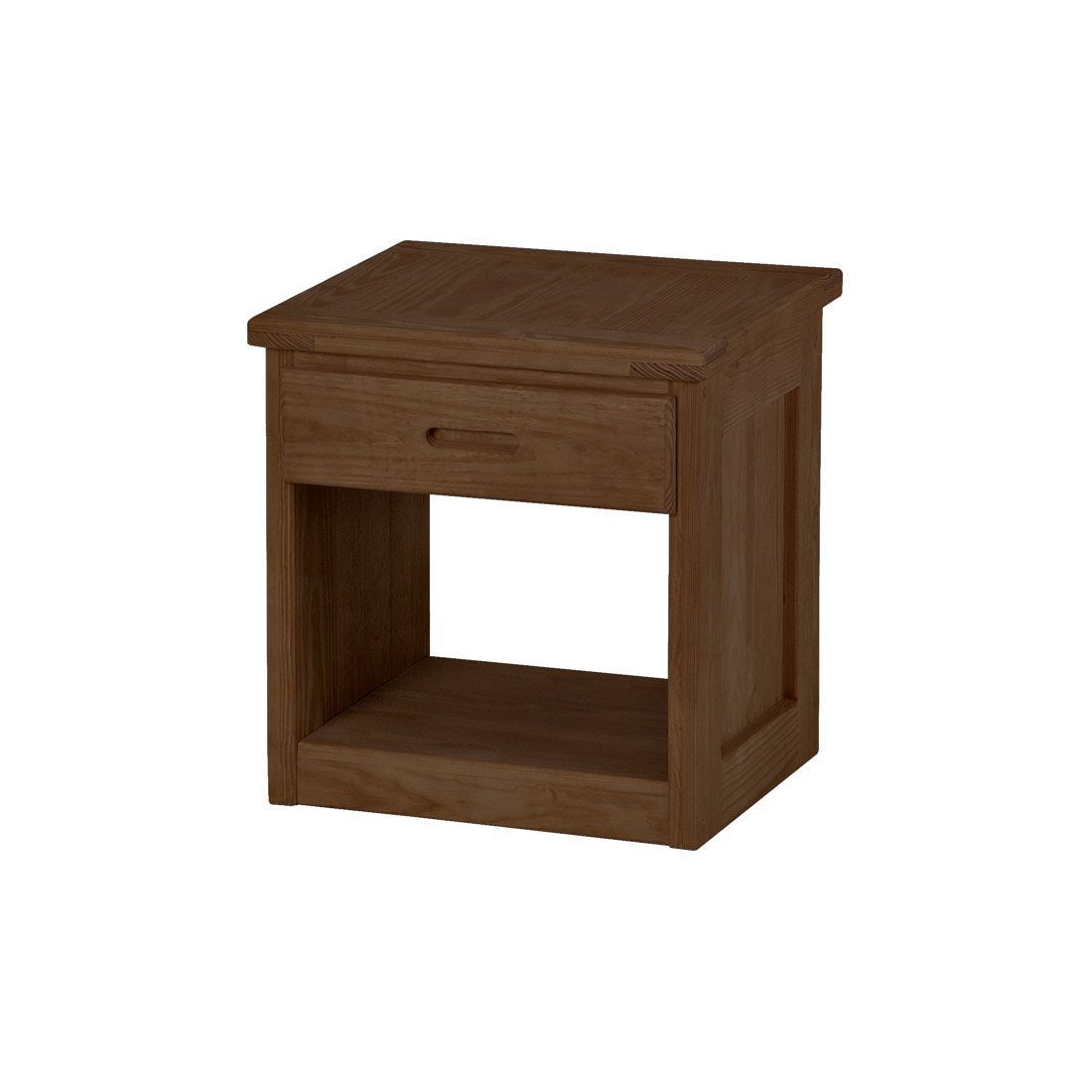 Solid Wood Nightstand - Cottage Collection - w Open Shelf - 24" H