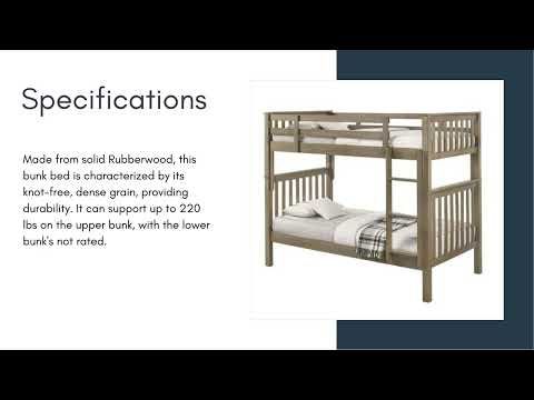 Solid Wood Bunk Bed - Nootka - Twin over Twin