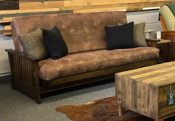 Solid Wood Futon Frame - Quebec Design - Mission - Full - Dark Walnut