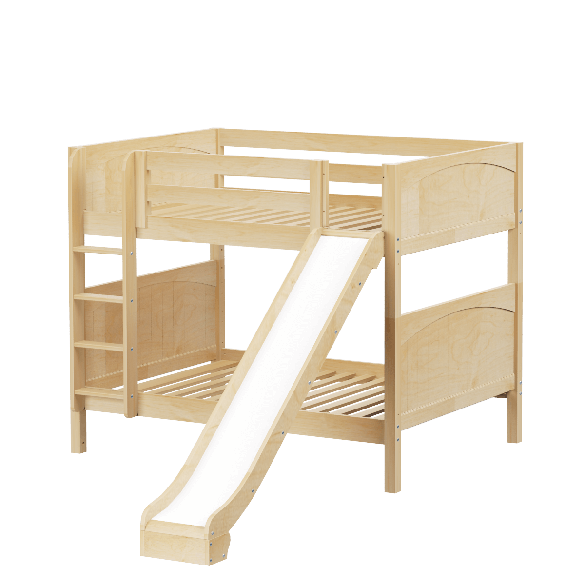 Solid Wood Bunk Bed w Vertical Ladder and Slide - Modular Design