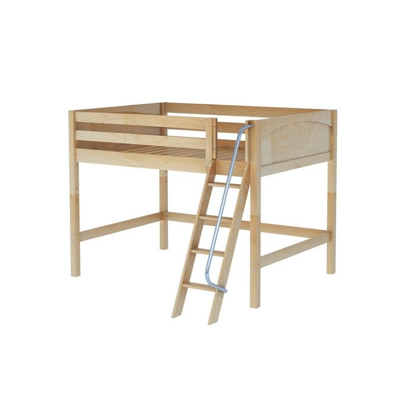 Solid Wood Loft Bed w Angle Ladder - Modular Design