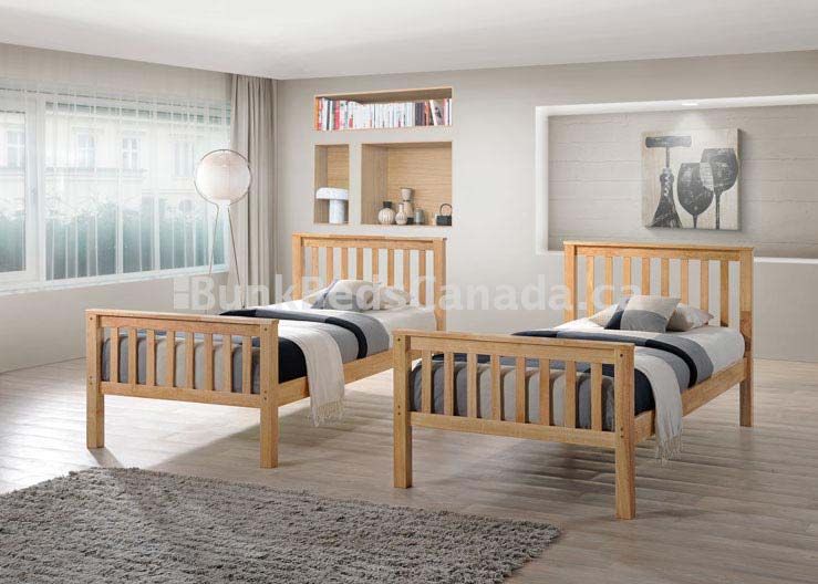 Nootka Bunk Bed split into two identical beds