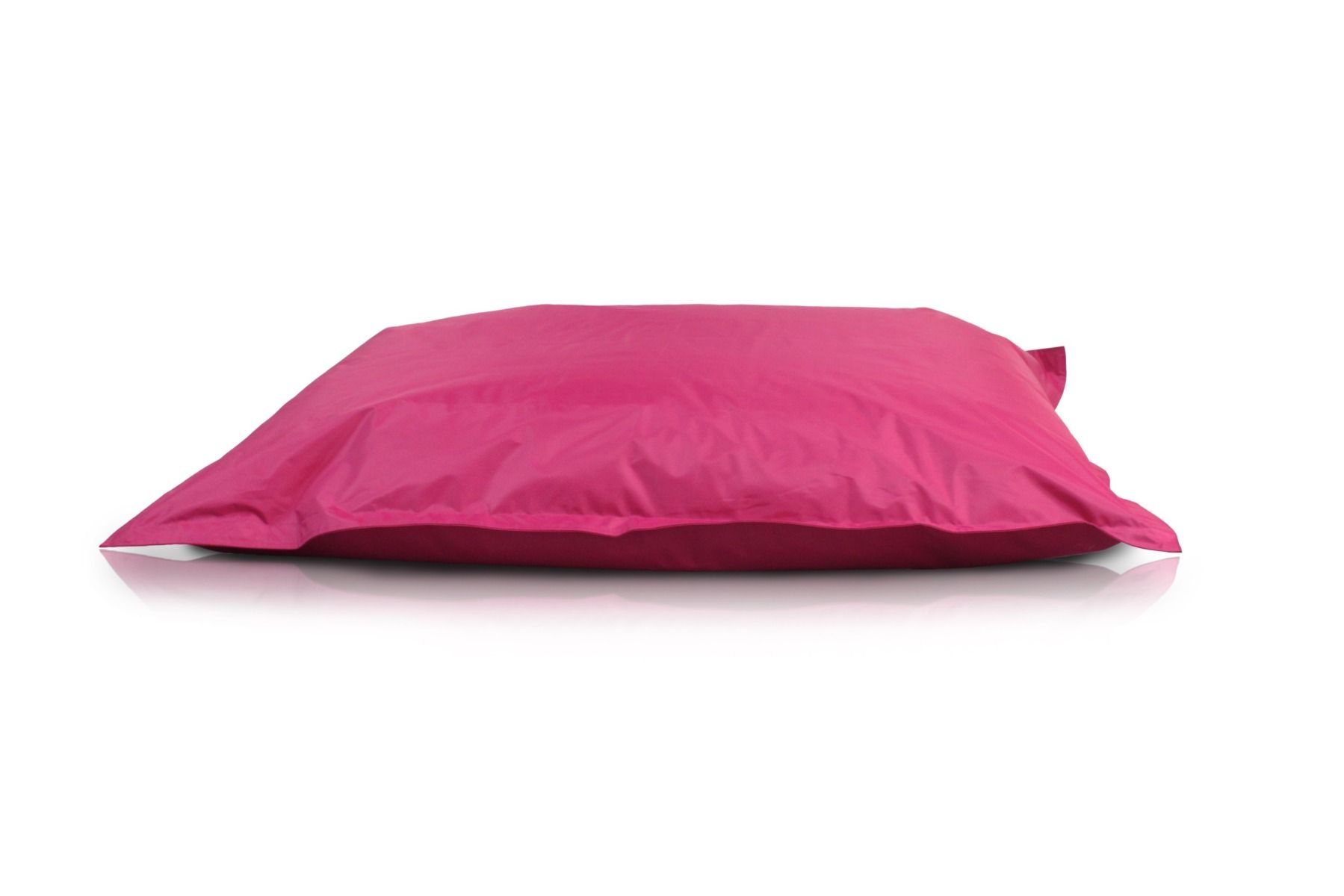 Image of a Large Bean Bag Chair in Fuchsia or Pink Color in modern rectangular shape, fatboy style, by Bunk Beds Canada.